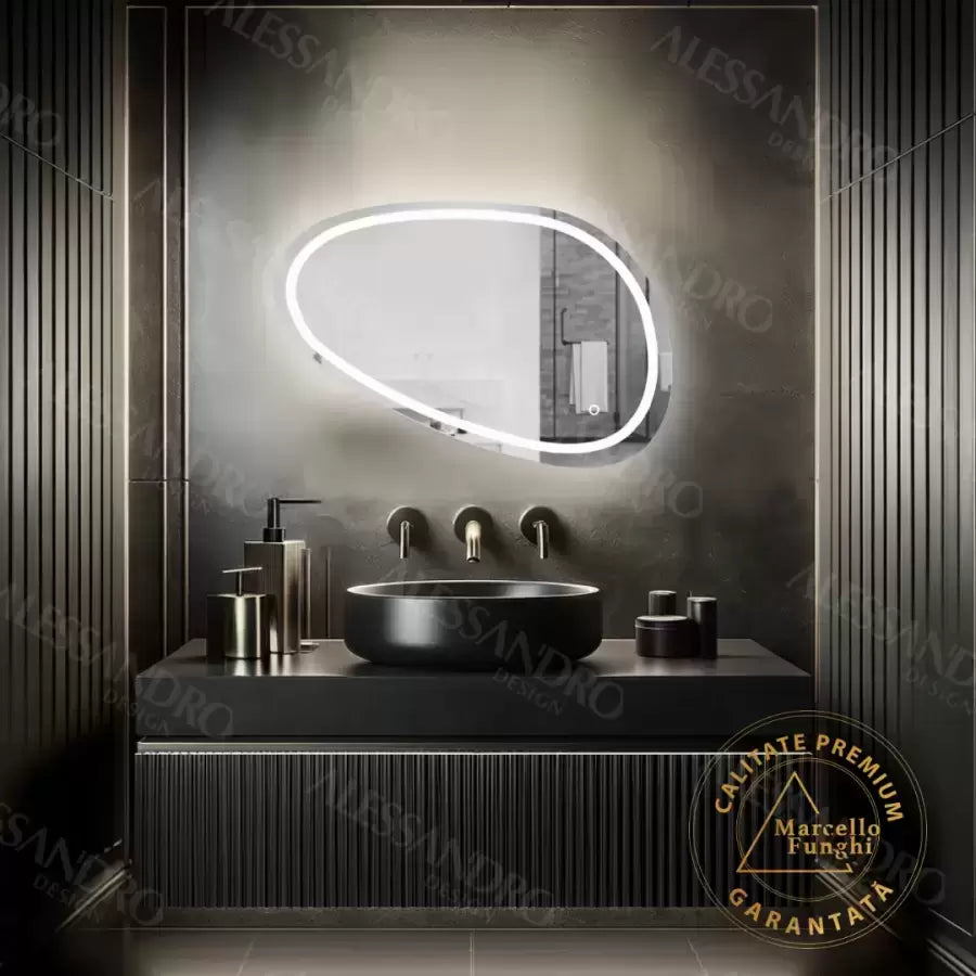 Mirror LED LED dotykový dissegno Defrition System 80x45 cm Marcello Funghi Collection
