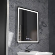 Mirror LED Touch Favola System rozmrazování hodin Neagra a teplota 75x90 cm Marcello Funghi Collection