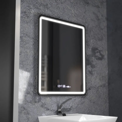 Mirror LED Touch Favola System rozmrazování hodin Neagra a teplota 75x90 cm Marcello Funghi Collection