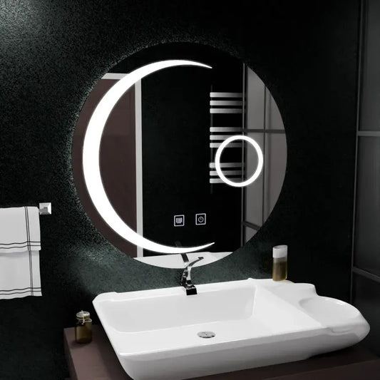 Kulatý LED zrcadlo 70 cm dotykový systém Anello