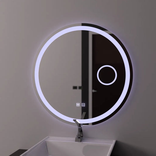 Mirror LED ROUND 60 cm dotyk Luxor Dimable Defrition System