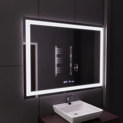 Mirror LED obdélníkový 120x80cm vérité Motionglow Marcello, deaktivační systém, teploměr a hodiny, daimable
