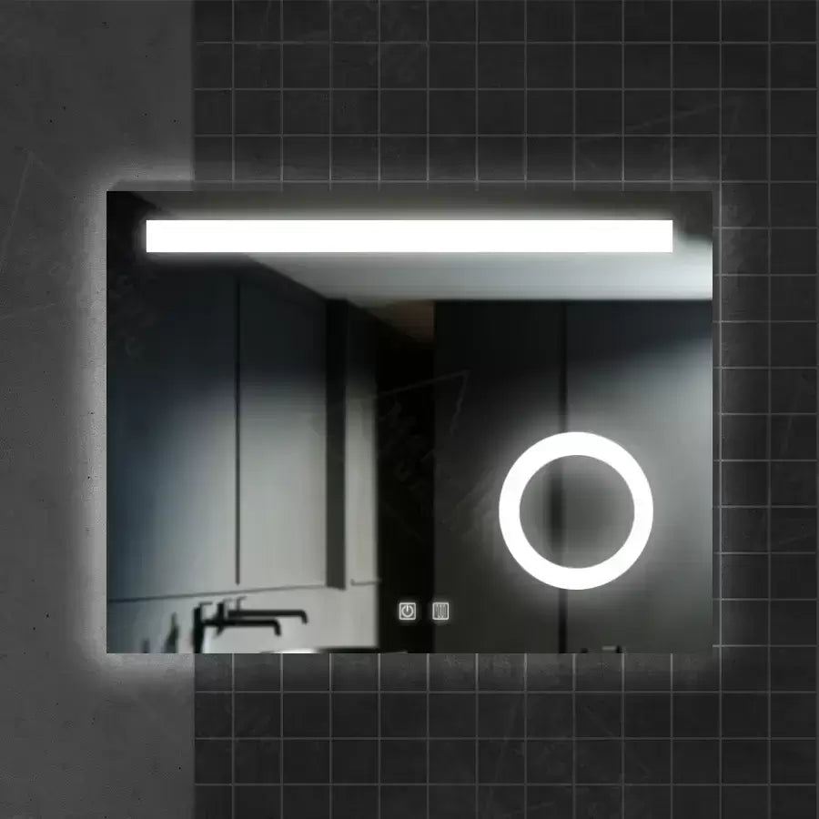 Zrcadlový LED obdélníkový 80x60cm dotykový systém klavíru