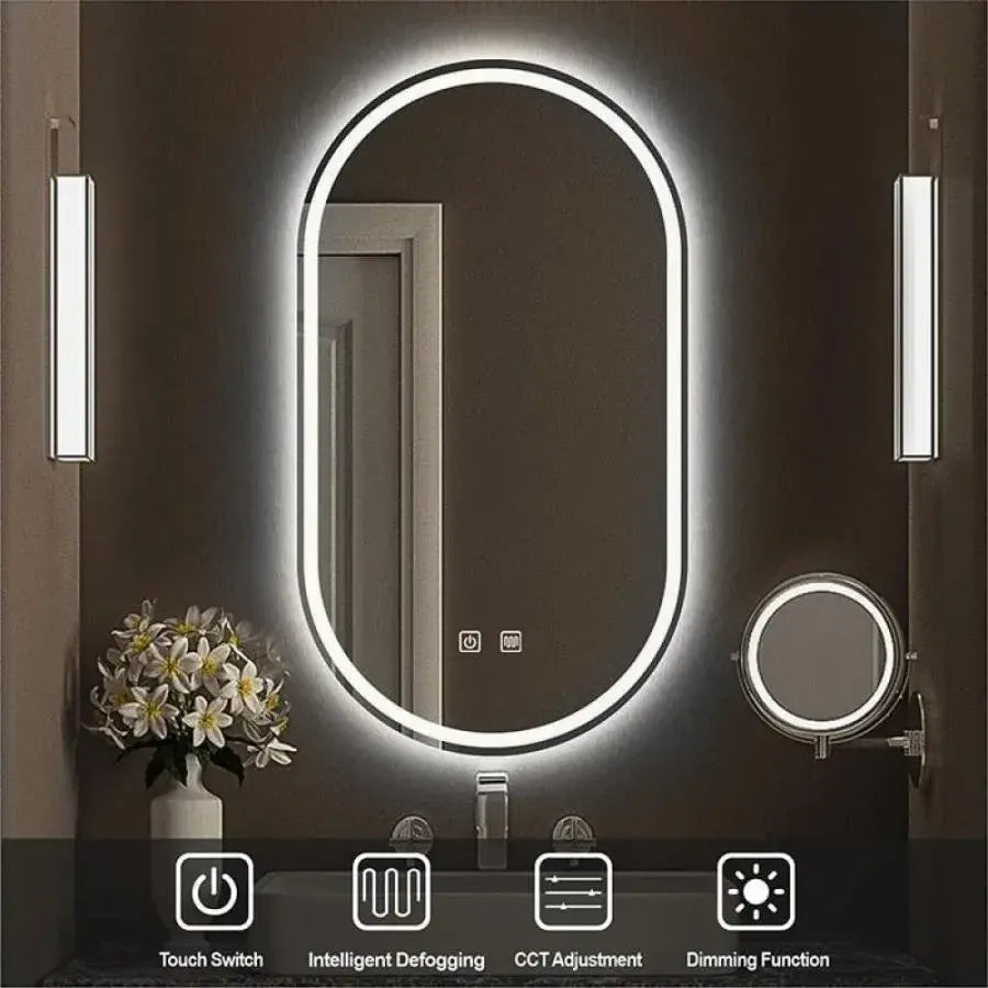 Mirror LED Touch Rainer, s funkcí zdravotního postižení 60x80 cm, kolekce Korman