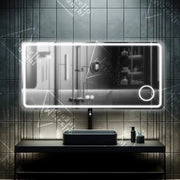 Mirror LED obdélníkový 90x75cm Souverain Motionglow Marcello Desiclatic Clock System & Wolf teploměr