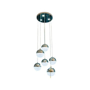 LED Jeremias pendului s dálkovým ovládáním, 63W, 2,4 GHz, dimable, kov, chrome