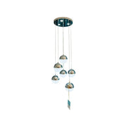 LED Jeremias pendului s dálkovým ovládáním, 63W, 2,4 GHz, dimable, kov, chrome