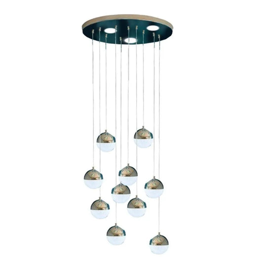 LED Jeremias pendului s dálkovým ovládáním, 132W, 2,4 GHz, dimable, kov, chrome