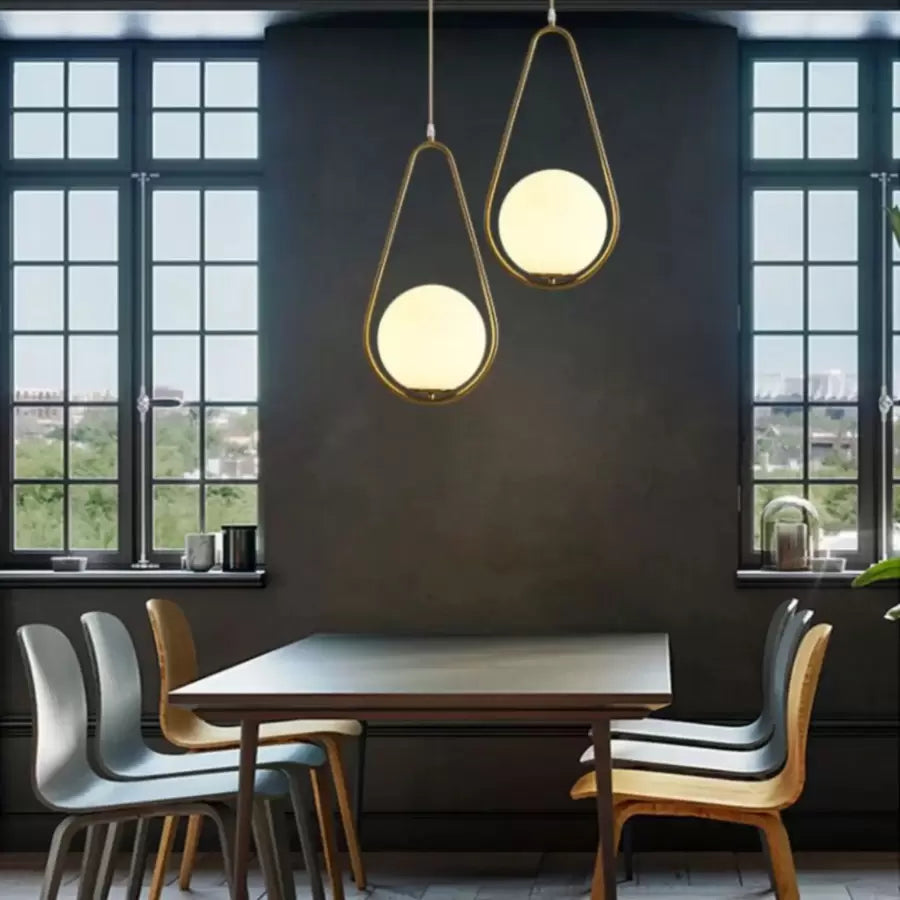 Lust Loft Haven, 1x E27, zlatá bílá, kov, nastavitelná výška