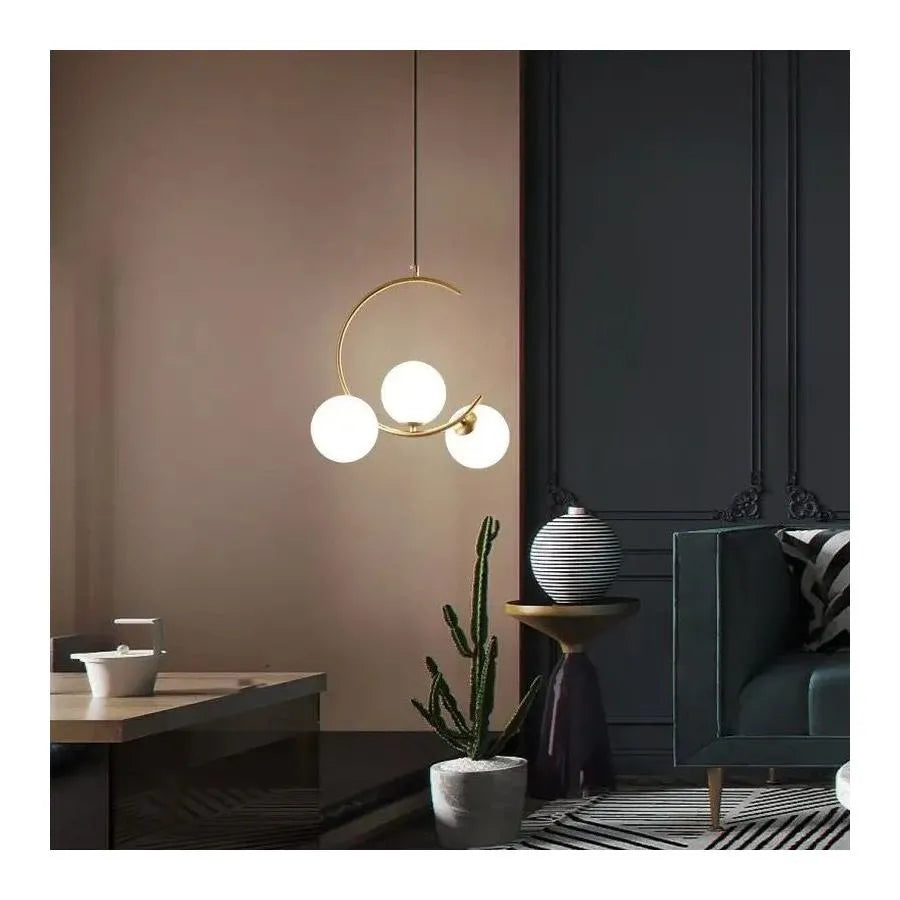 Lust Loft Atrium, 3x E27, zlatá bílá, kov, nastavitelná výška