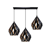 Pendul Orcus 3x E27 Black Gold