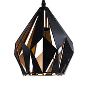 Pendul Orcus 3x E27 Black Gold