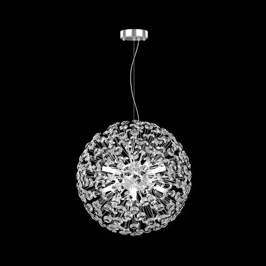 Crystal Chanderier Minute 8x G9, průměr 40 cm, lesklý chrom, nastavitelná výška