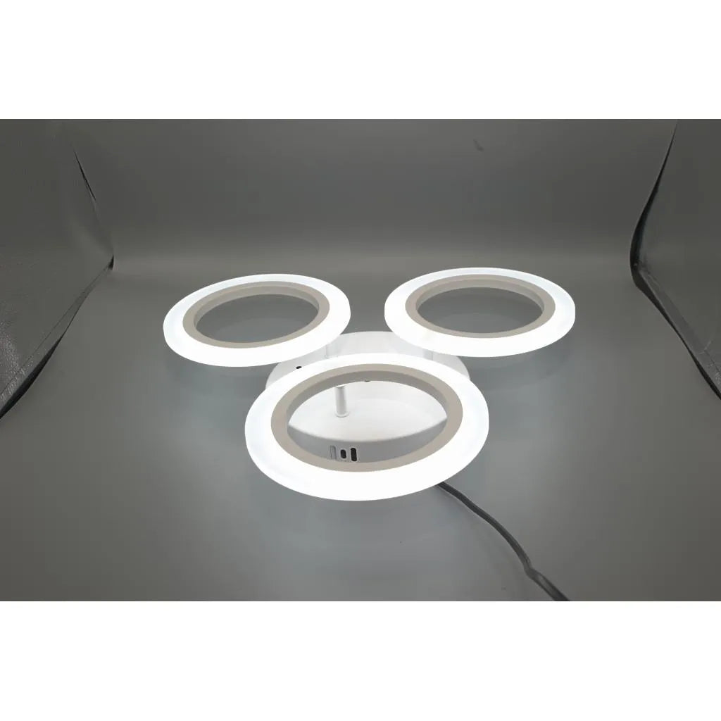 LED LED LED Crina, 24W, 3 kruhy, neutrální světlo, bílá