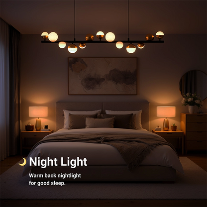 Aurion 29W akrylový LED závěsný lustr s dálkovým ovládáním, stmívatelný, černé zlato, kov a akryl