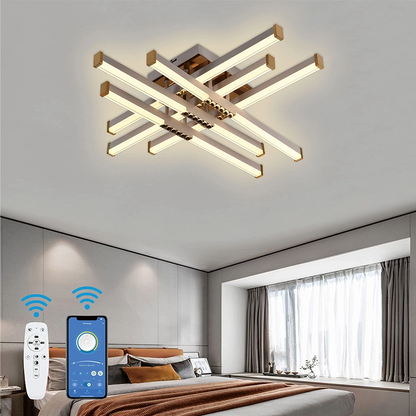 LED lustr s dálkovým ovládáním LT178/6WH, 84W, 6 prvků, studené/teplé/neutrální světlo, stmívatelný, bílý
