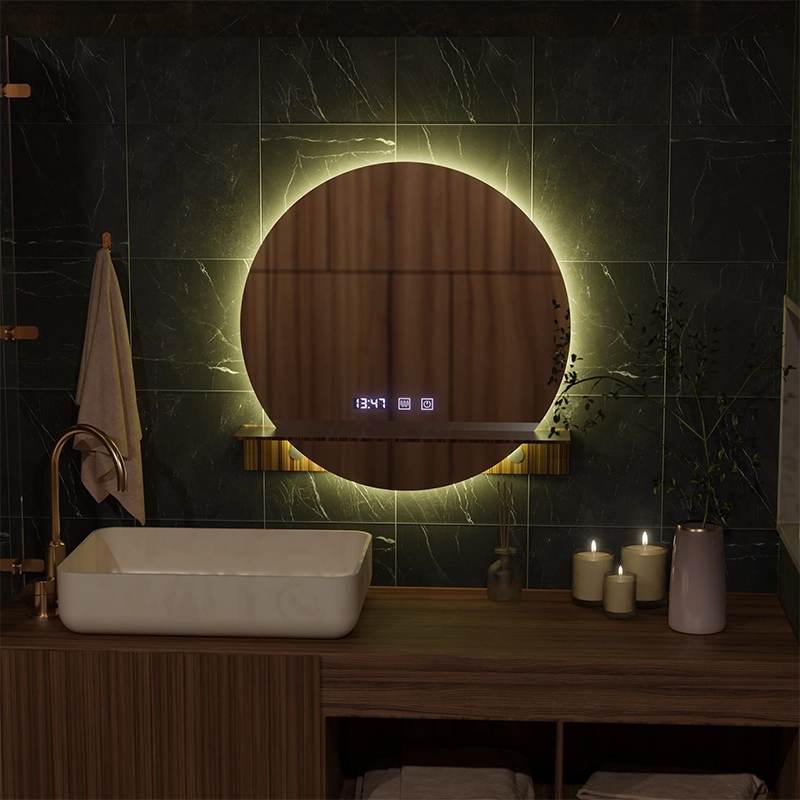 LED Touch dotykový systém Defrition Defrition System, hodiny a teplota 60x60 cm s integrovanou podporou