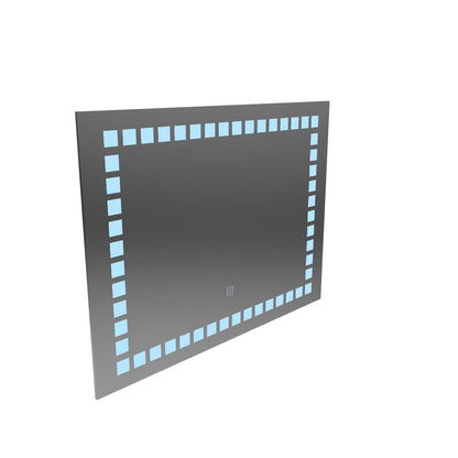 Zrcadlo LED obdélníkový 80x60cm mřížka světla Základní dotek