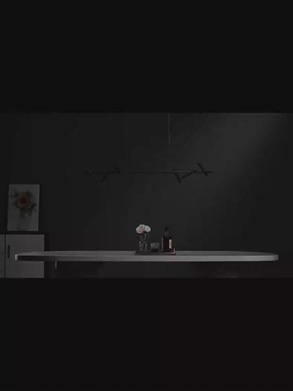 LED lustr s dálkovým ovládáním Harman, 23W, 6 zdrojů, neutrální světlo, černá