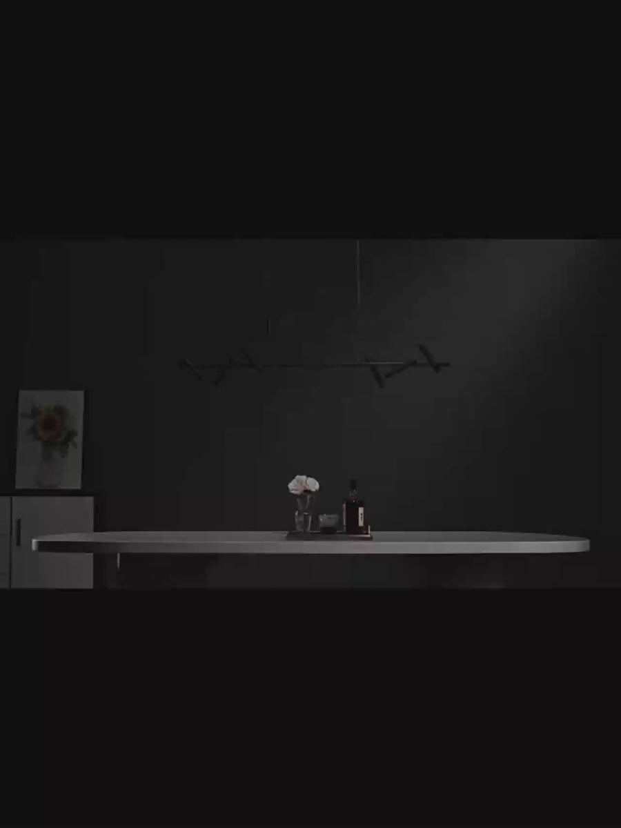 LED lustr s dálkovým ovládáním Harman, 23W, 6 zdrojů, neutrální světlo, černá