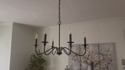 Lustra Metalic AVANT, tip Pendul cu brate, Rotunda, 6xE14, Negru