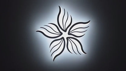 LED CHANDIER s dálkovým ovládáním Sakura, 60W, 5 okvětních lístků, studené/horké/neutrální světlo, nestabilní, bílé