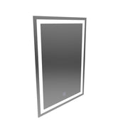 Obdélníkový LED zrcadlo 60x80cm rám Základní dotek
