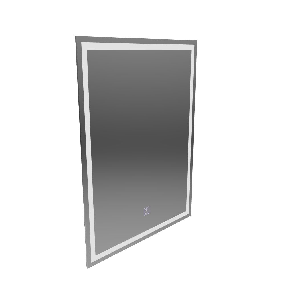 Zrcadlo LED obdélníkový rámeček 50x70cm Základní dotek