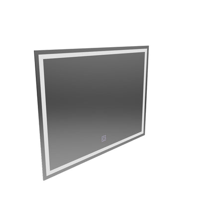 Zrcadlo LED obdélníkový rámeček 80x60cm Základní dotek