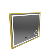 Mirror LED Touch Rolf Rolf Systems, hodiny a teplota 80x60 cm Golden Ramahed Cosmetics Lup