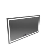 Obdélníkový LED zrcadlo 120x60cm Veriit Motionglow Marcellow Dimable Clock Defrosting System
