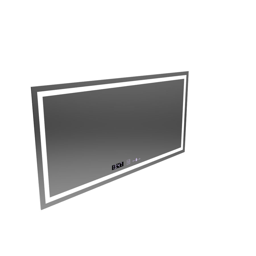 Obdélníkový LED zrcadlo 120x60cm Veriit Motionglow Marcellow Dimable Clock Defrosting System
