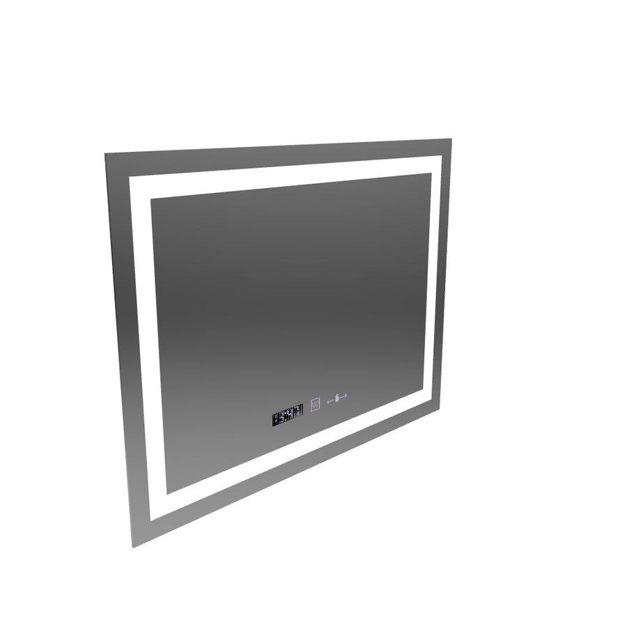 Obdélníkový LED zrcadlo 80x60cm Verite Motionglow Marcellow Dimable Hodin Deframenting System