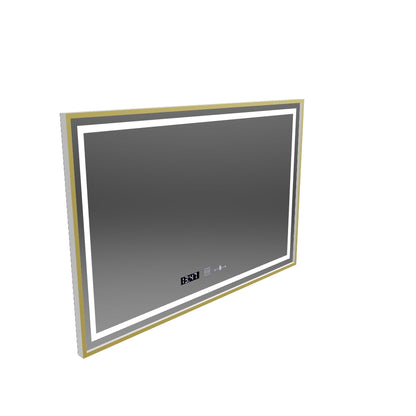 Zrcadlo LED obdélníkový 120x80cm Specchio Motiongllow Marcello Clock Defrition System & Dimable teploměr