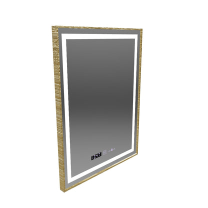 Zrcadlo LED obdélníkový 60x80cm Verite Royale Gold Motiongllow Marcello Dimable Hoding Dezontace