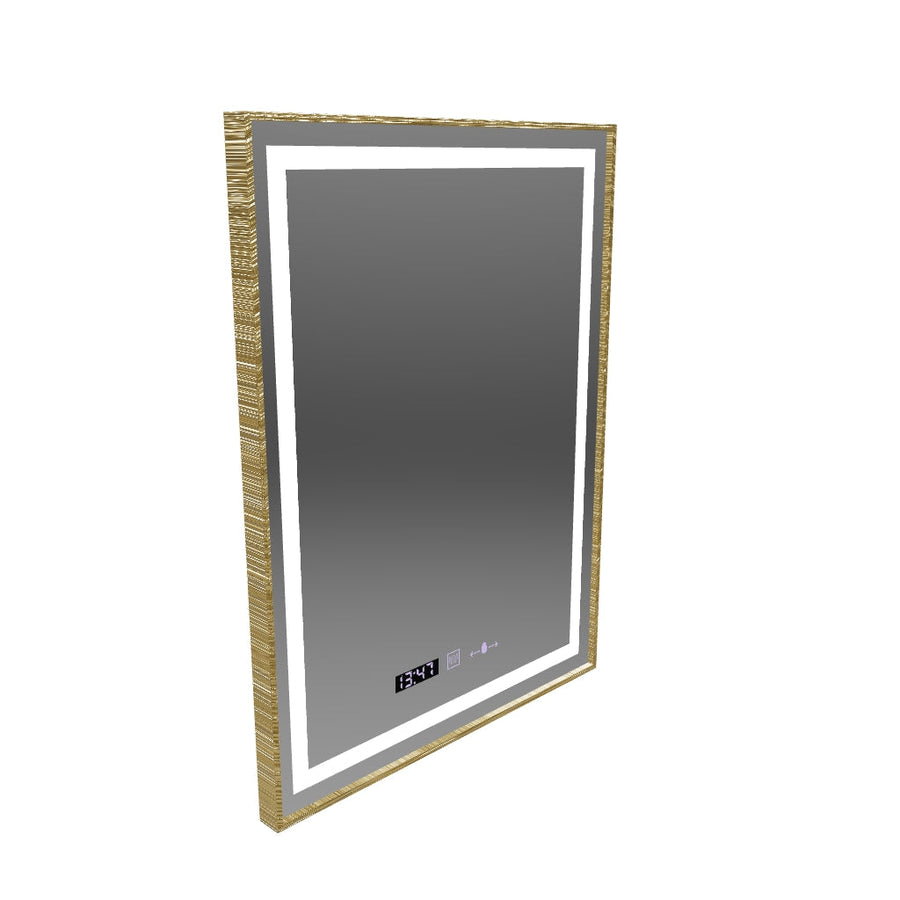 Zrcadlo LED obdélníkový 60x80cm Verite Royale Gold Motiongllow Marcello Dimable Hoding Dezontace