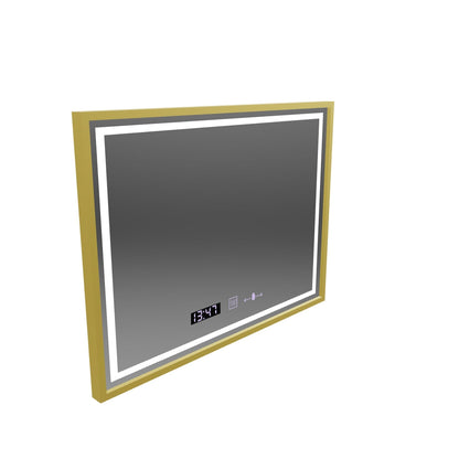 LED obdélníkový LED zrcadlo 80x60cm Crystallo Motionglow Marcello Dimable Clock Dezoring System