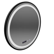 Mirror LED kolem 70 cm Celesti Majesti Noir Motionglow Marcello Clock Defrition System & Dimable teploměr
