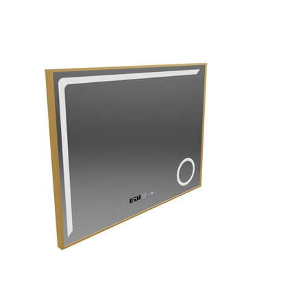 LED zrcadlové senzor pohybu Francesca 80x60 cm Studené světlo/studená/neutra Dimable System Debrosting Clock Marcello Funghhi Collection