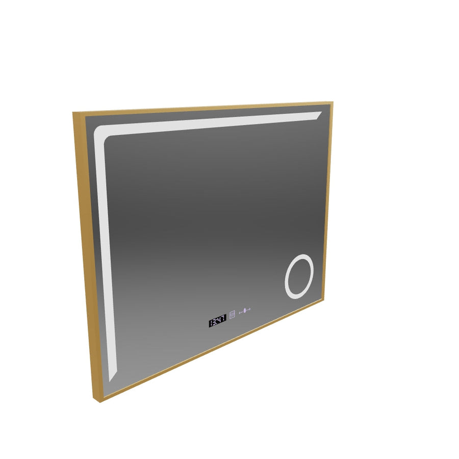 LED zrcadlové senzor pohybu Francesca 80x60 cm Studené světlo/studená/neutra Dimable System Debrosting Clock Marcello Funghhi Collection