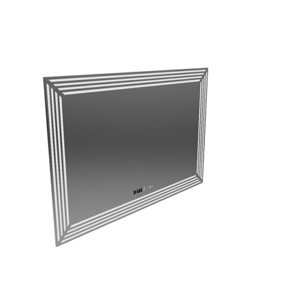 Zrcadlové LED obdélníkový 60x80cm Venezia Sensor Motionglow Marcellable Dimable Clock Dezoring System