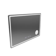 Zrcadlo LED obdélníkový 90x60cm Bellezza riflesso puro Motionglow Marcello Desical Clock Defrock System