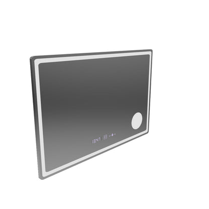 Zrcadlo LED obdélníkový 90x60cm Bellezza riflesso puro Motionglow Marcello Desical Clock Defrock System