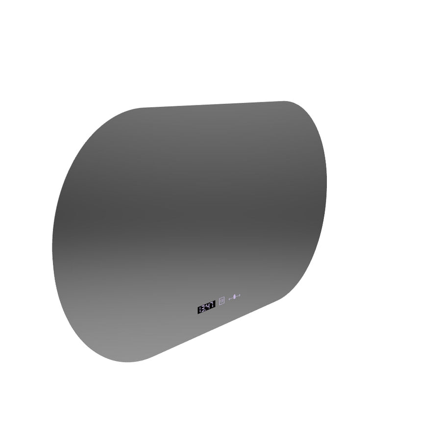 Oválné LED zrcadlo, 80x50cm, Altera Marcello MotionGlow Sensor, Demister System, Hodiny & Teploměr, Stmívatelné
