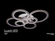 LED CHANDIER s Betty dálkovým ovládáním, 82W, 6 kruhů, studené/horké/neutrální světlo, nestabilní, bílá