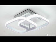 LED lustr VERTEX Matrix překrývající kosočtverce, kovové rámy, 11W, 2 kosočtverce, studené/teplé/neutrální světlo, bílá