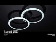 LED CHANDIER s dálkovým ovládáním Betty, 28W, 2 kruhy, studené/horké/neutrální světlo, nestabilní, černé