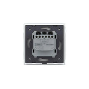 Schuko Schuko Socket, šroubové terminály, skleněné rám, šedá, livolo