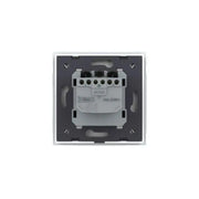Schuko Schuko Socket, šroubové terminály, skleněné rám, černá, livolo