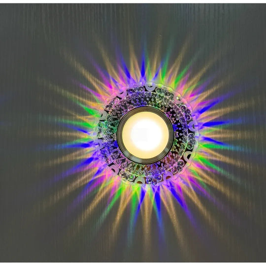 LED bodová, CROMIO II, 4W, Kulatá, RGB/Studené světlo, Transparentní